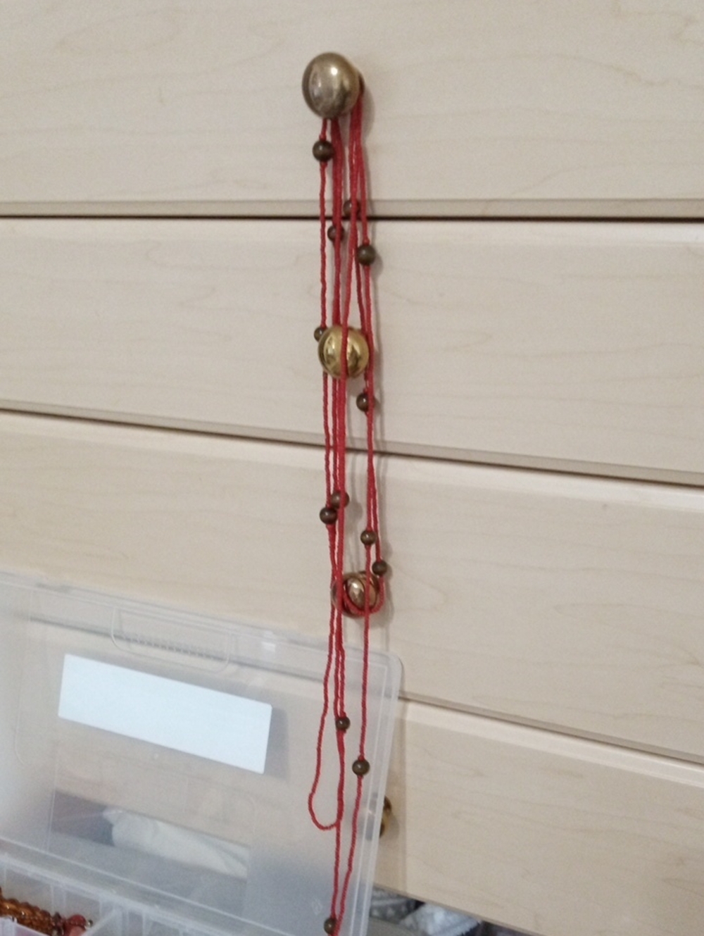 Vintage 3 Strand Orange And Brown Beads